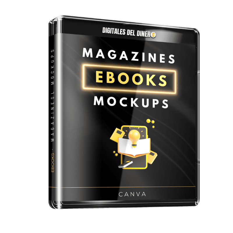 Ebooks & Magazines Mockups ( Canva ) – Digitales del dinero